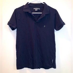 (S) Black French Connection Polo Shirt Short Sleeve Tee